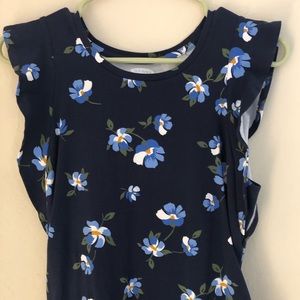NWOT Old Navy Blue Floral Maternity Dress Size S